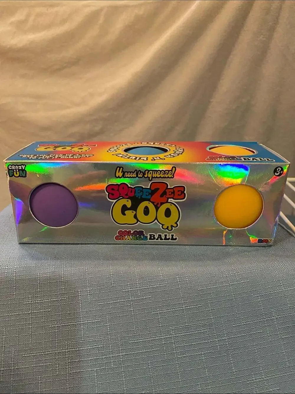 Color Change Ball Squeezee Goo Set - Blue, Purple, & Yellow - RMS Crazy Fun